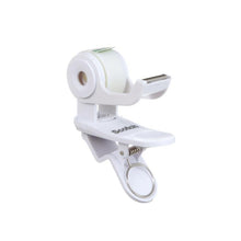 The Scotch™ Clip & Twist Tape Dispenser C19 from 3M Deutschland GmbH features a spring-loaded clip, a metal key ring, a serrated cutting edge, and comes with a roll of Scotch® Magic™ Invisible Tape (19mm × 8.89m).