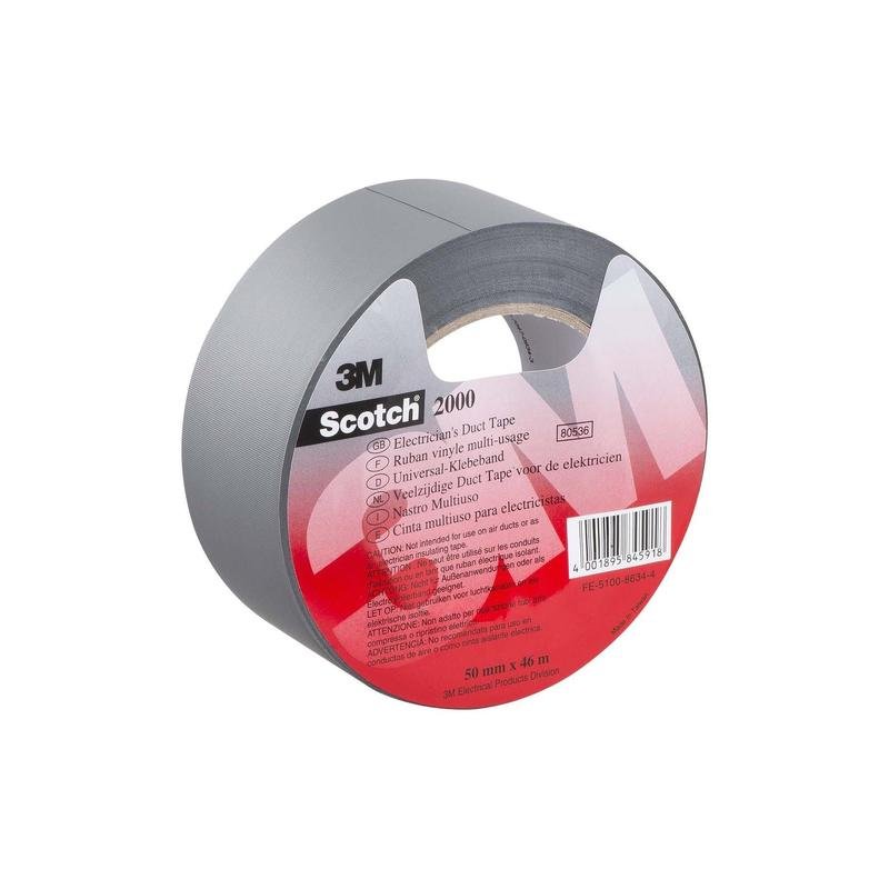 Scotch® 2000 Universal Adhesive Tape, Gray, 50mm x 46m, 0.15mm | Pack (1 roll)