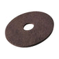 The Vileda Professional DynaCross Superpads floor discs from Vileda GmbH are round brown scouring pads with a rough texture and central hole, ideal for floor care. They are designed for floor cleaning machines and offer excellent chemical resistance.