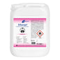 A 5-liter canister made of white plastic with Meditrade Ethasept® hand disinfectant with labels in German. Features include red warning symbols for flammability and health hazards as well as