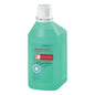 A bottle of Schülke desderman® hand disinfectant by Schülke & Mayr GmbH. The plastic container is translucent and filled with a green liquid, with a white cap and a label in blue and red.